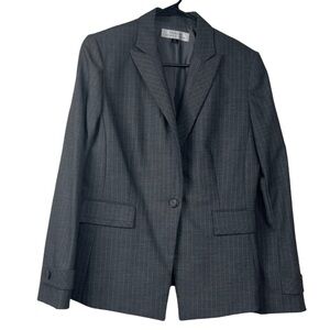 Tahari Arthur S Levine Women’s Gray Pinstripe Blazer Size 10